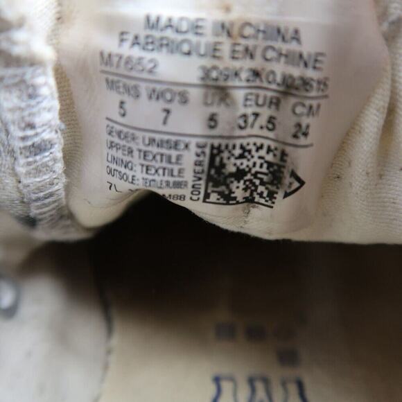 Converse Shoes Womens 7 Sneakers Chuck Taylor All Star Casual White Canvas Low - Picture 6 of 14